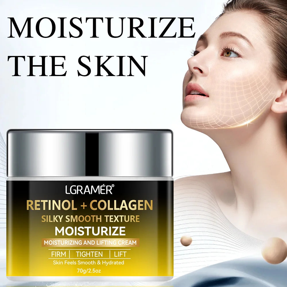 LGRAMER Collagen Moisturizing Cream Anti-aging Spot and Wrinkle Lightening to Keep Your Skin Strong and Delicate Moisturizing