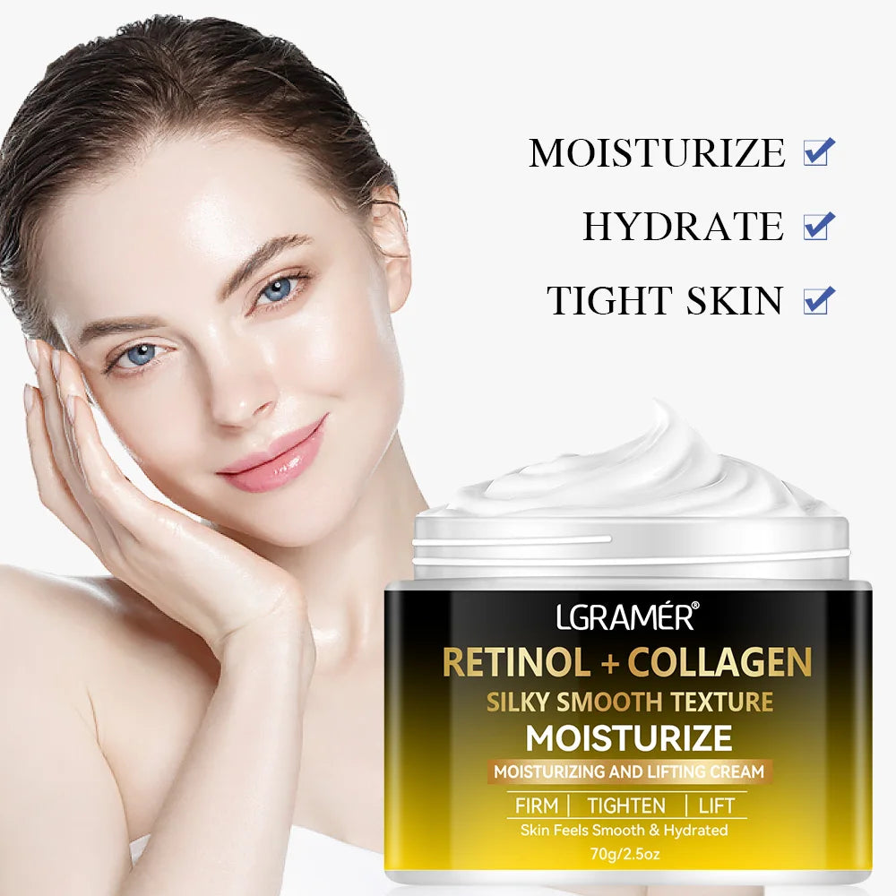 LGRAMER Collagen Moisturizing Cream Anti-aging Spot and Wrinkle Lightening to Keep Your Skin Strong and Delicate Moisturizing